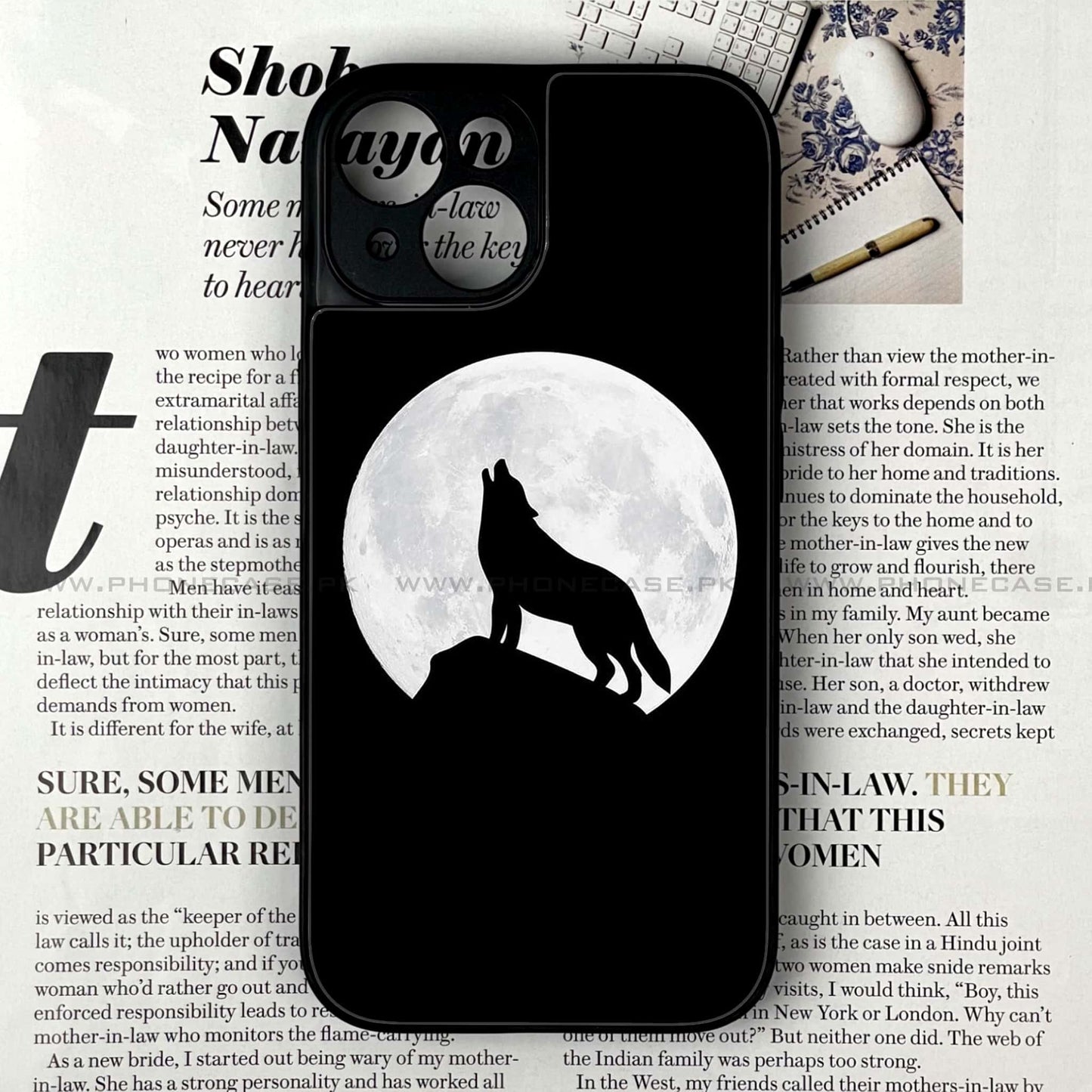 iPhone 15 - Wolf Design 3 - Premium Metal Printed soft Bumper shock Proof Case CS-38534