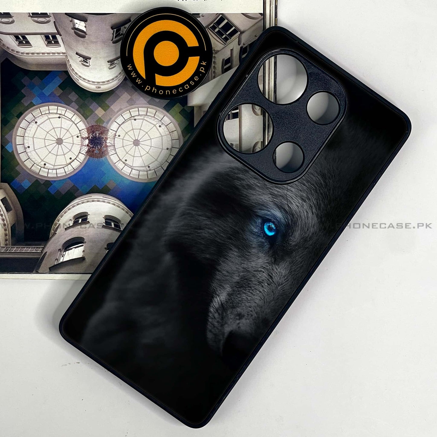 Redmi Note 13 Pro 4G / Poco M6 Pro 4G - Wolf Design 9 - Premium Metal Printed soft Bumper shock Proof Case CS-37353 CS-38668