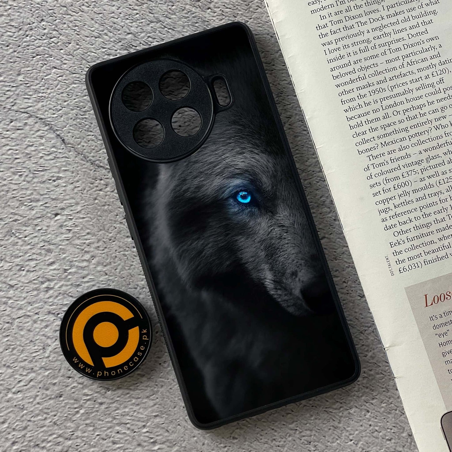 Tecno Spark 20 pro plus - Wolf Design 9 - Premium Printed Glass soft Bumper shock Proof Case CS-39144