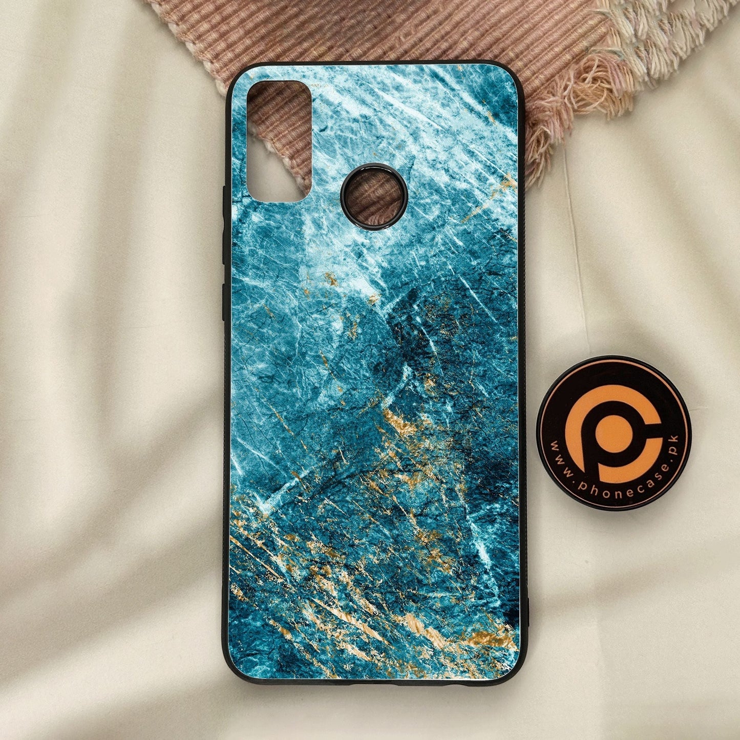 Honor 9X Lite - Blue 2.0 Design 10 - Premium Metal Printed Soft Bumper Shock Proof Case