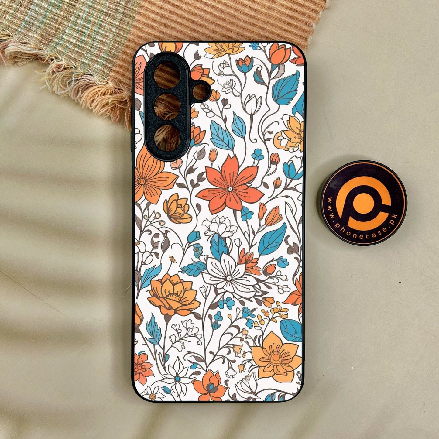 Samsung Galaxy A17 - Floral Series Design 9 - Premium Metal Printed Soft Bumper Shock Proof Case