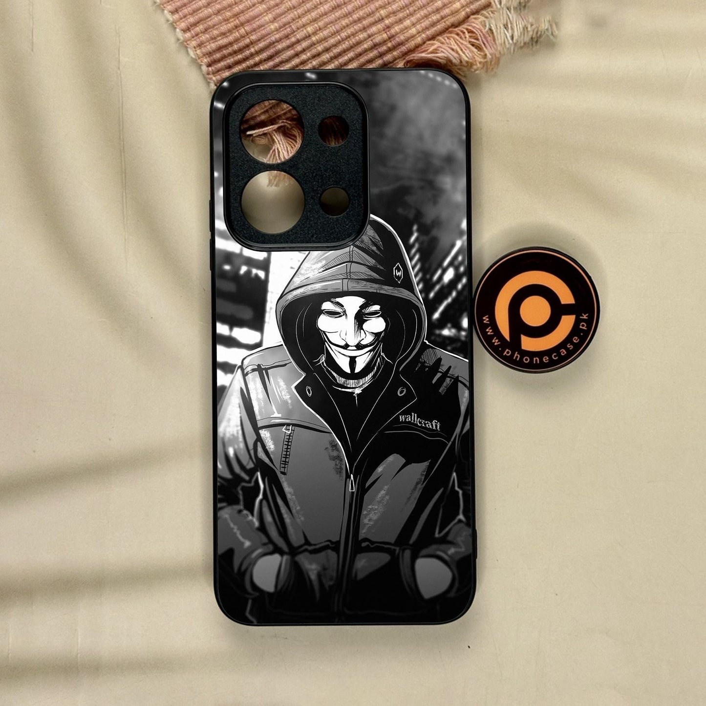 Xiaomi Redmi 15C - Anonymous 2.0 Design 1 - Premium Metal Printed Soft Bumper Shock Proof Case