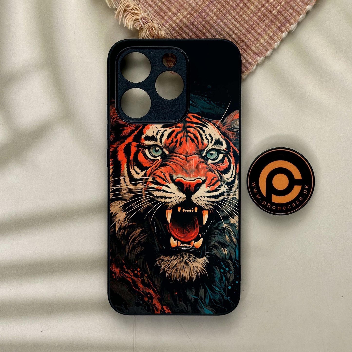 Realme 15T - Tiger 2.0 Design 3 - Premium Metal Printed Soft Bumper Shock Proof Case