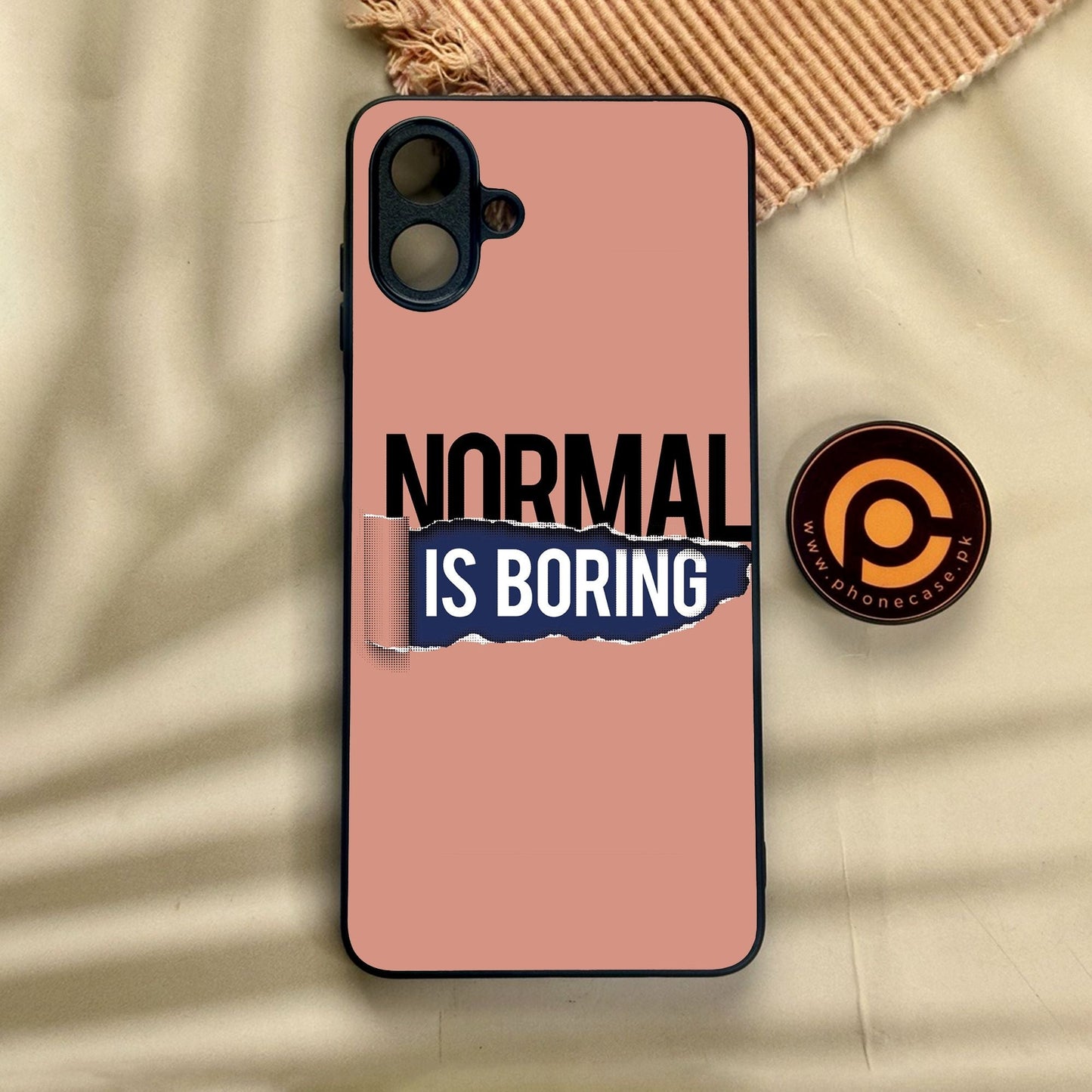 Samsung Galaxy A07 - Normal Is Boring Design - Premium Metal Printed Soft Bumper Shock Proof Case