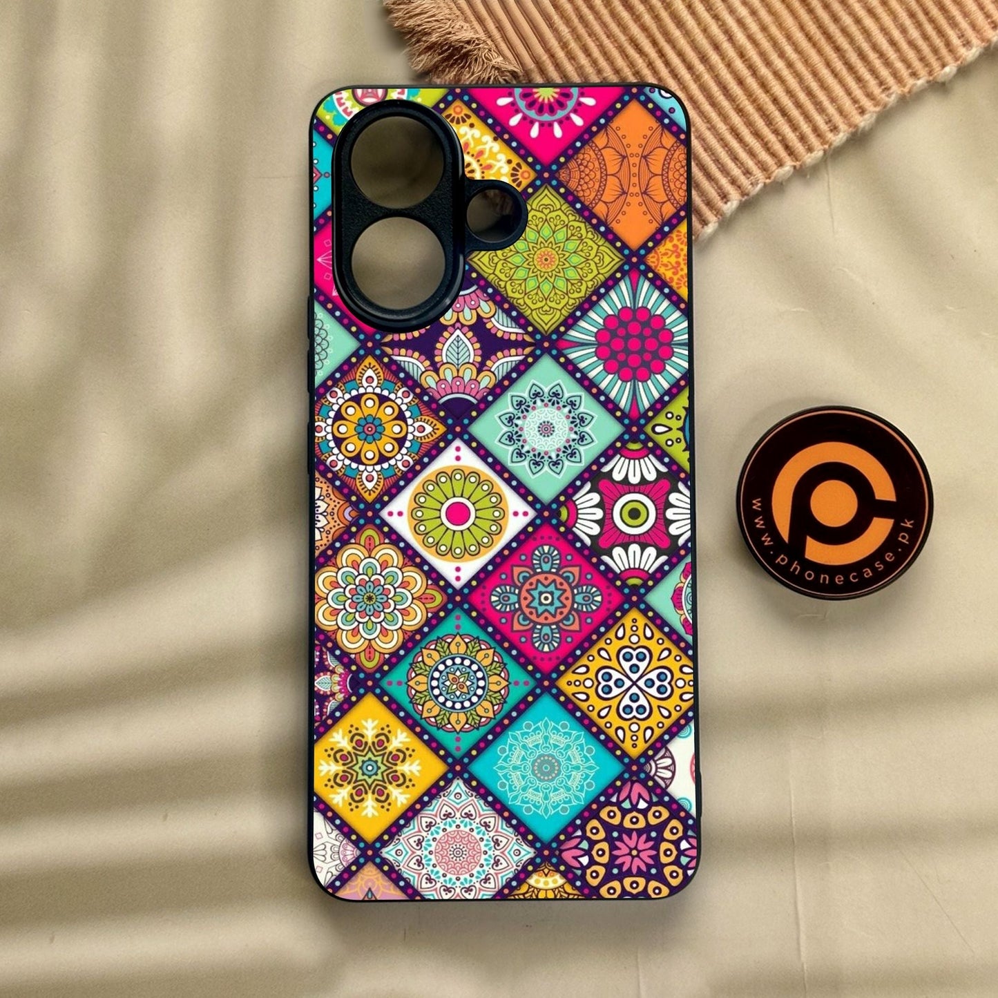 Vivo V60 Lite - Mandala Art Design - Premium Metal Printed Soft Bumper Shock Proof Case