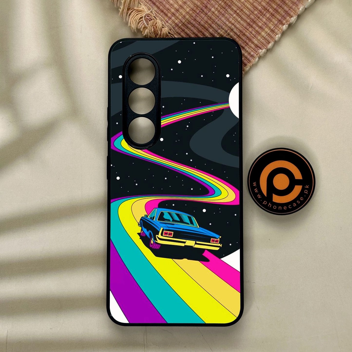 Itel S25 - Drive To The Moon - Premium Metal Printed Soft Bumper Shock Proof Case