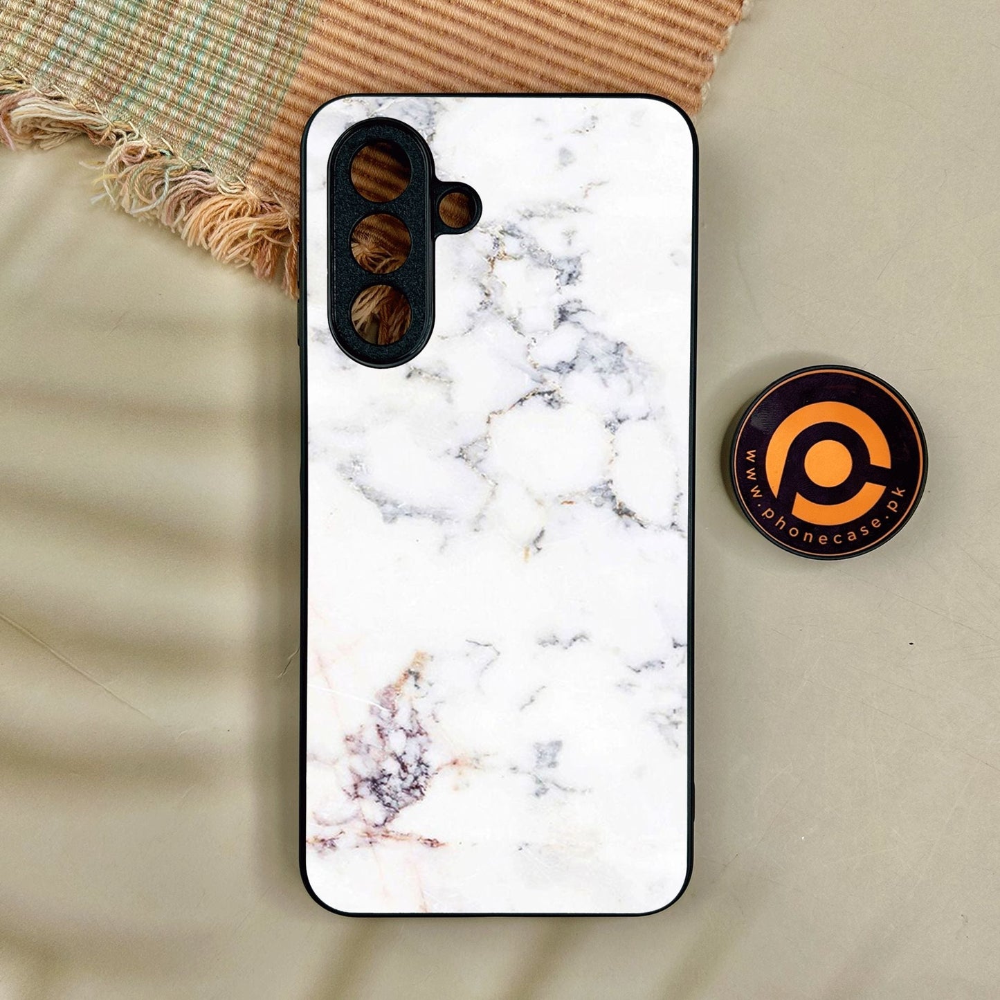 Samsung Galaxy A17 - White Design 3 - Premium Metal Printed Soft Bumper Shock Proof Case