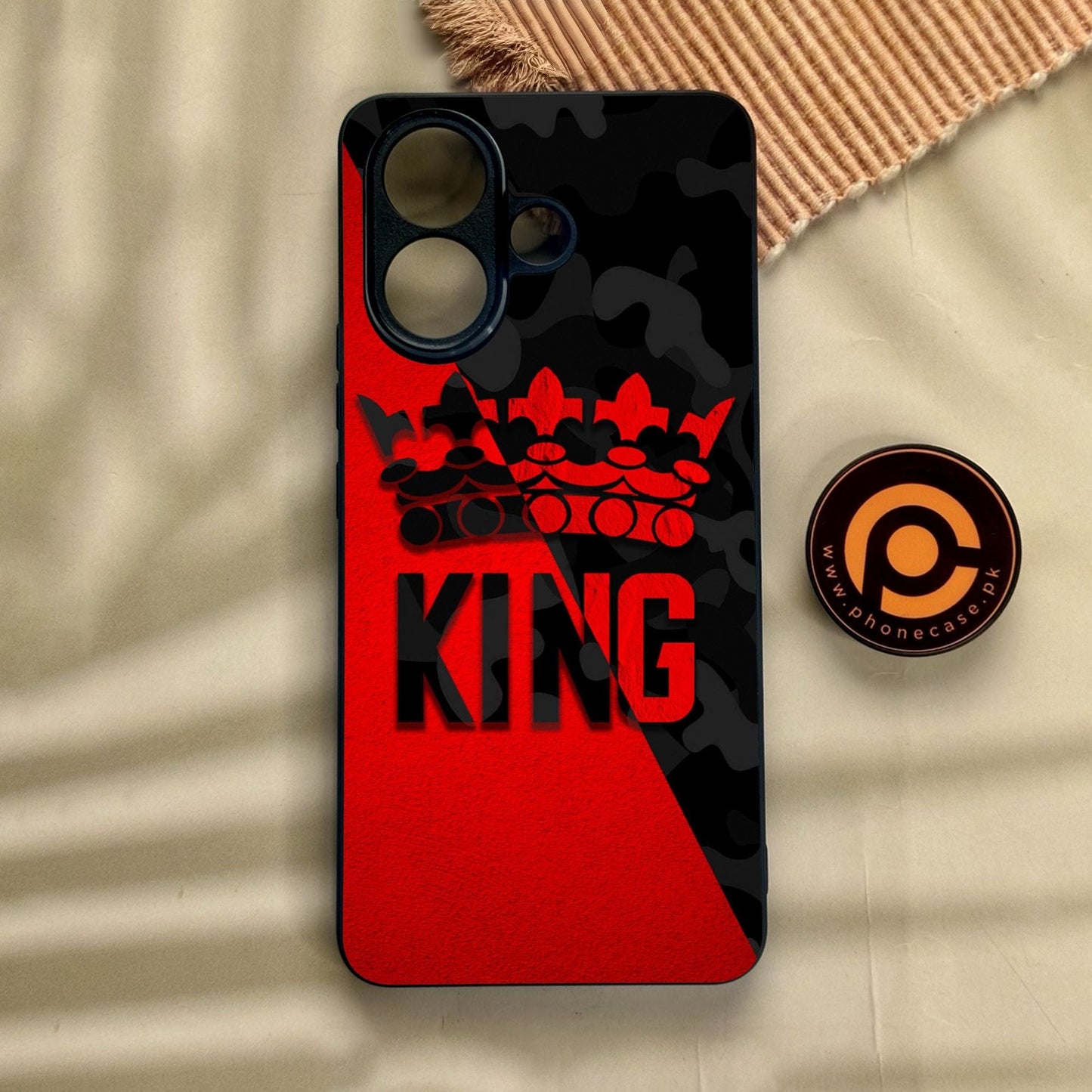 Vivo V60 Lite - King Design 6 - Premium Metal Printed Soft Bumper Shock Proof Case