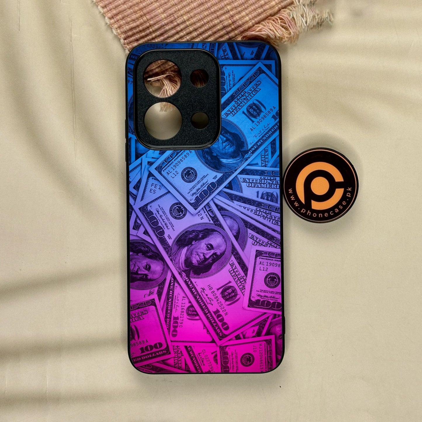 Xiaomi Redmi 15C - Dollar Design 3 - Premium Metal Printed Soft Bumper Shock Proof Case