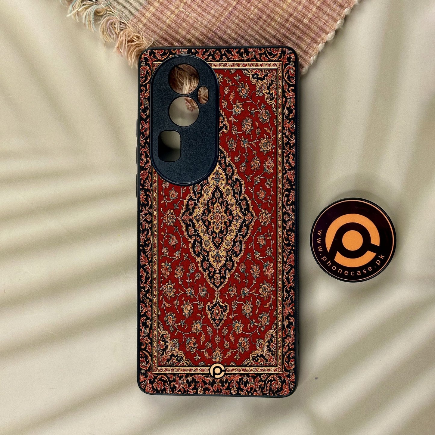 Oppo Reno 10 Pro Plus - Persian Rug Design 1 - Premium Metal Printed Soft Bumper Shock Proof Case
