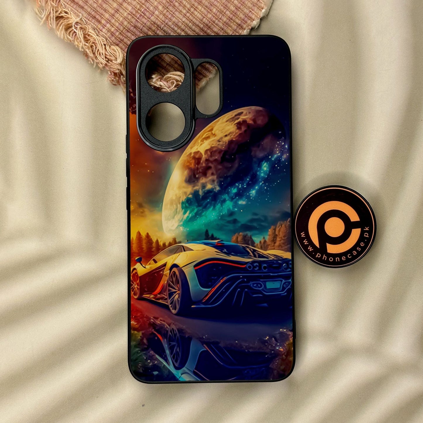 Vivo V60 - Racing Design 5 - Premium Metal Printed Soft Bumper Shock Proof Case