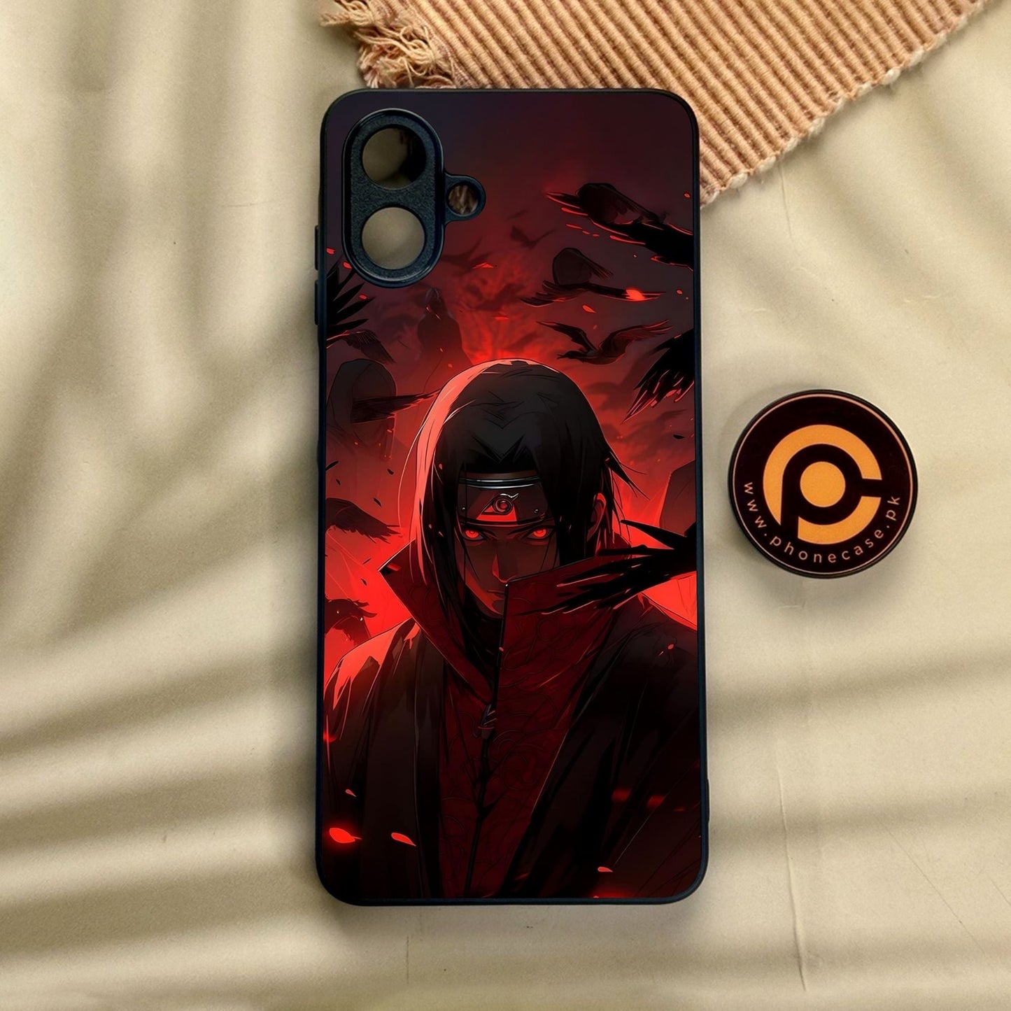 Samsung Galaxy A07 - Red Rings Itachi - Premium Metal Printed Soft Bumper Shock Proof Case