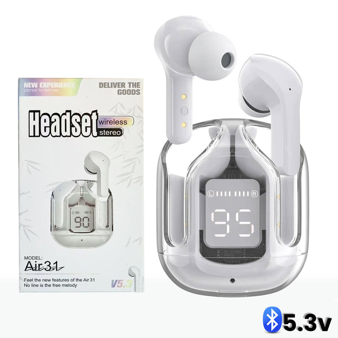 AIR 31 TWS TRANSPARENT EARBUDS BLUETOOTH