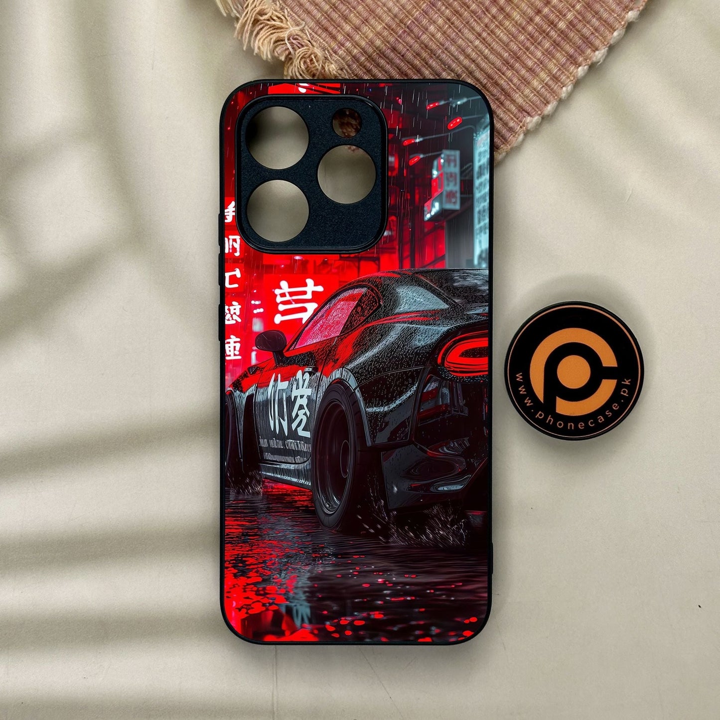 Realme 15T - Tokyo Dark Night Racing Car - Premium Metal Printed Soft Bumper Shock Proof Case