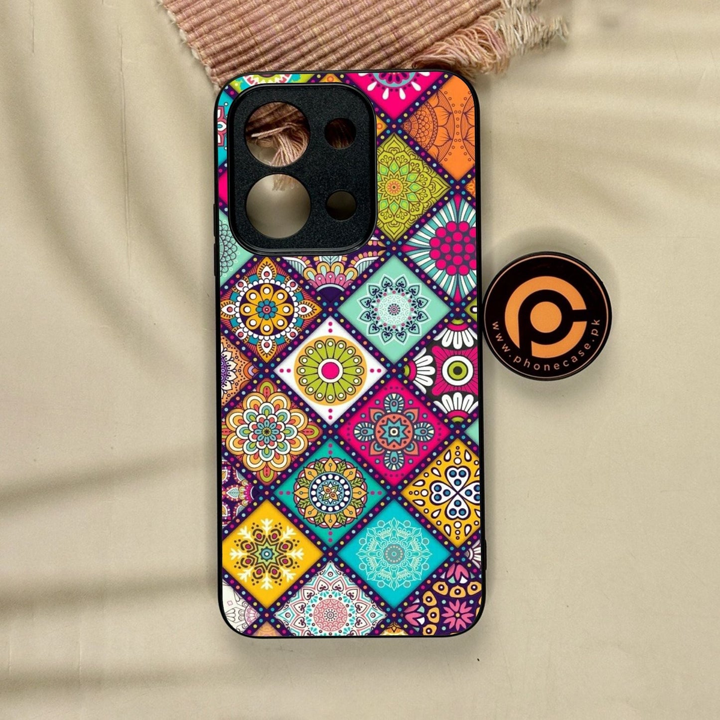 Xiaomi Redmi 15C - Mandala Art Design - Premium Metal Printed Soft Bumper Shock Proof Case