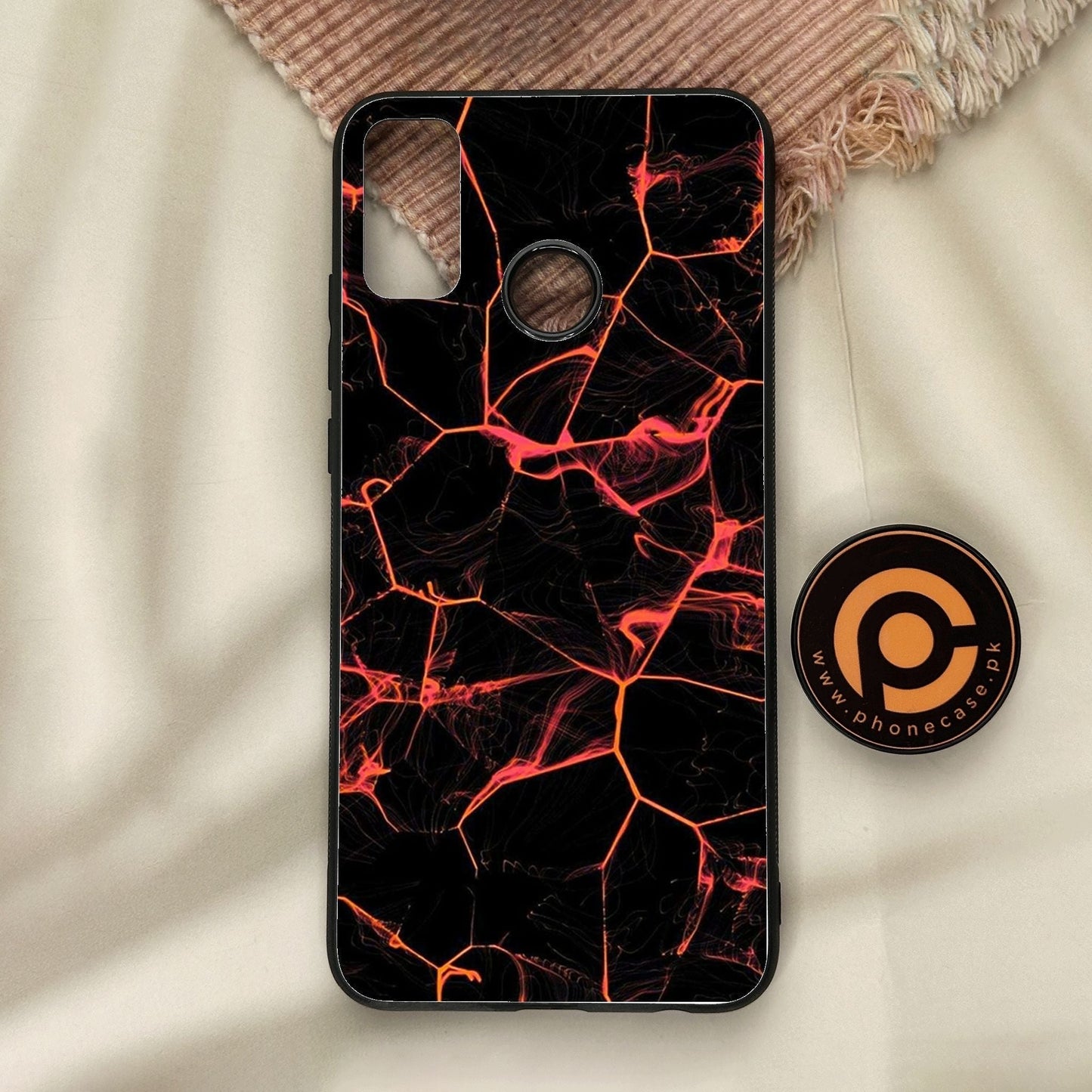 Honor 9X Lite - Black Marble Design 8 - Premium Metal Printed Soft Bumper Shock Proof Case