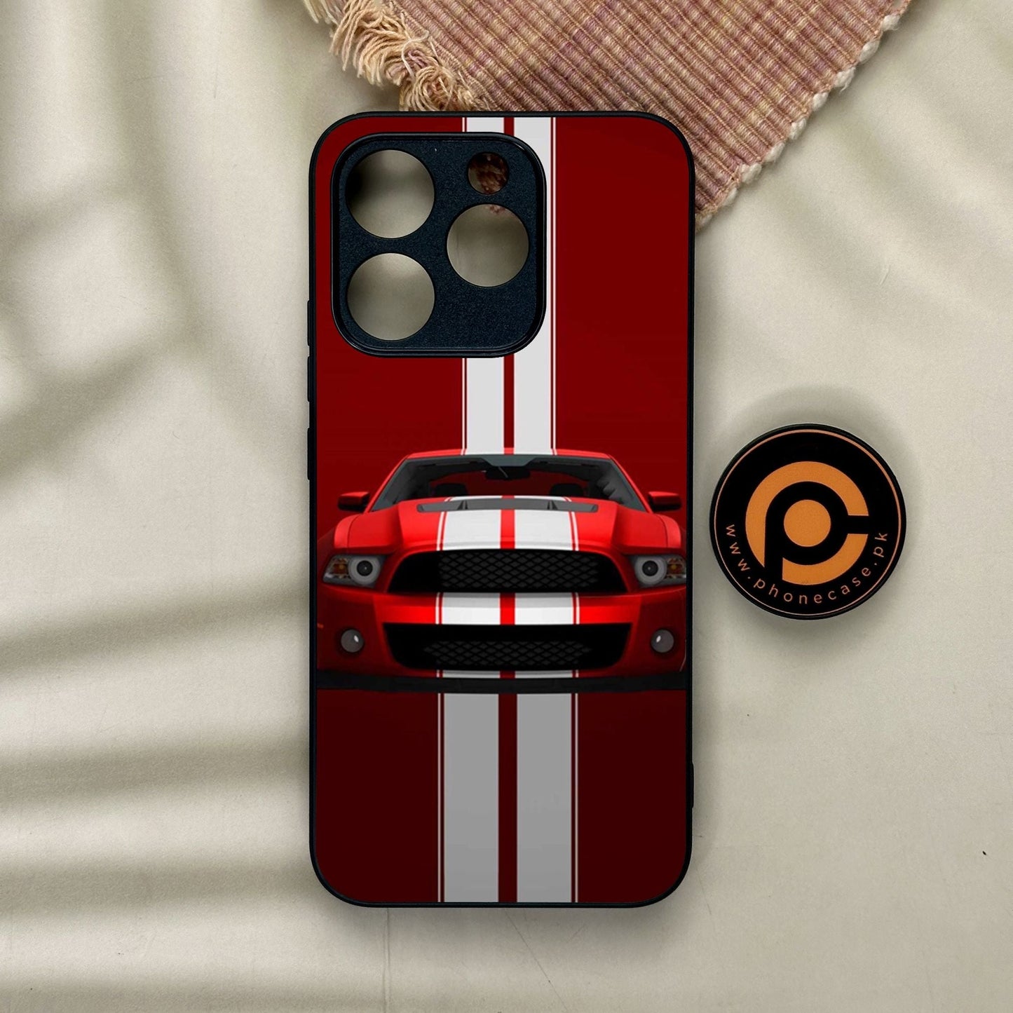 Realme 15T - Muscle Racing Car - Premium Metal Printed Soft Bumper Shock Proof Case