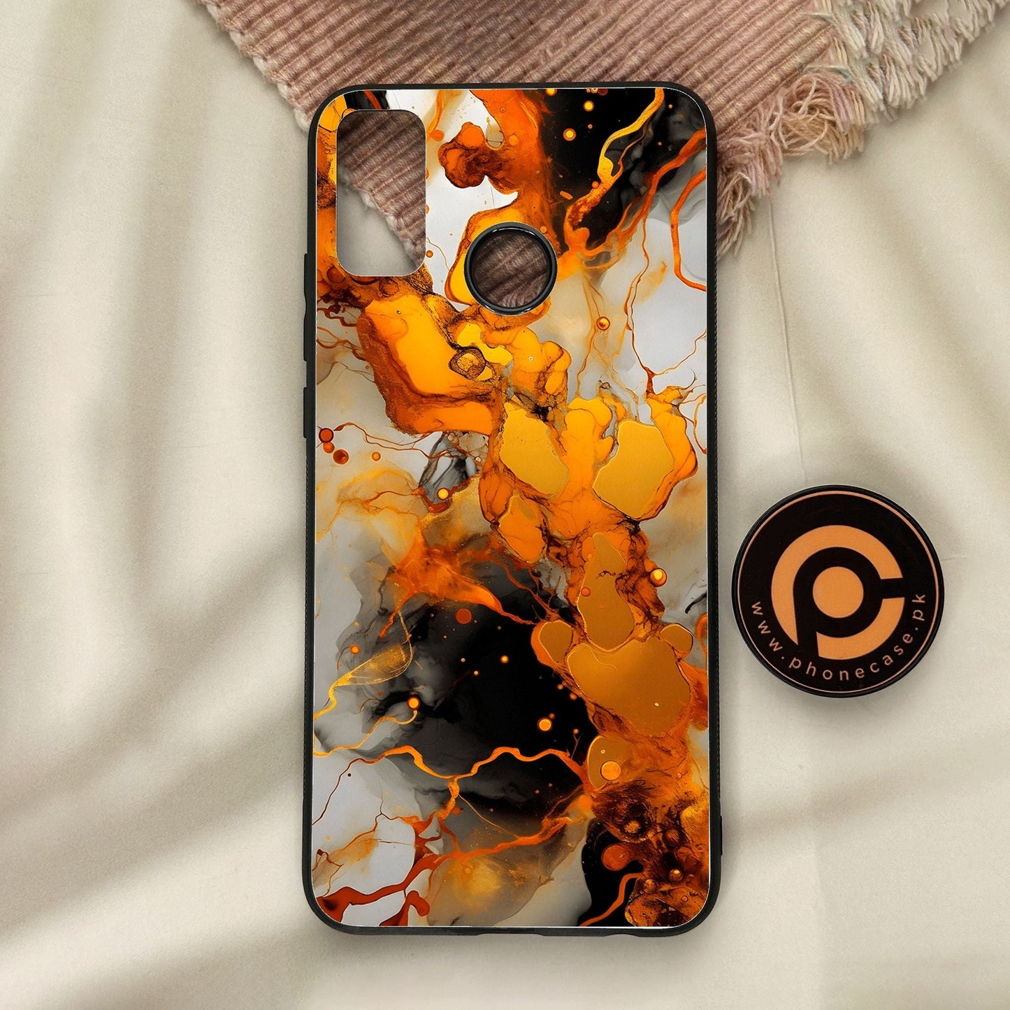 Honor 9X Lite - Liquid Marble Design 2 - Premium Metal Printed Soft Bumper Shock Proof Case