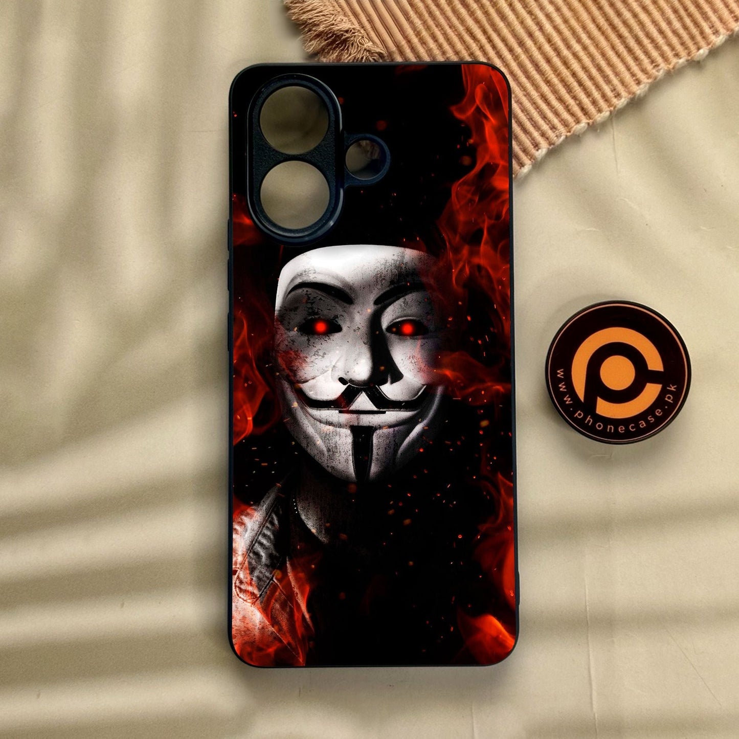 Vivo V60 Lite - Anonymous 2.0 Design 7 - Premium Metal Printed Soft Bumper Shock Proof Case