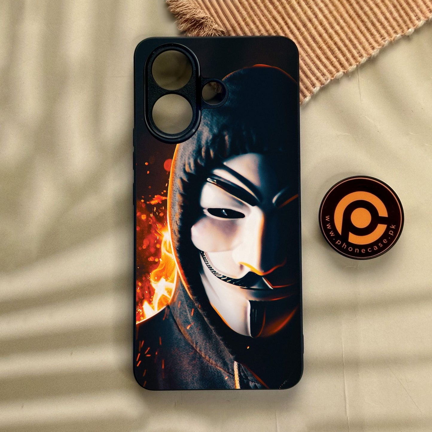 Vivo V60 Lite - Anonymous 2.0 Design 6 - Premium Metal Printed Soft Bumper Shock Proof Case