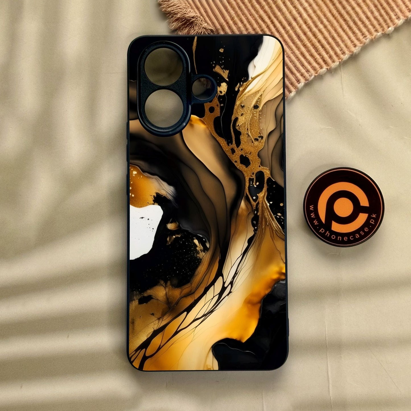 Vivo V60 Lite - Liquid Design 10 - Premium Metal Printed Soft Bumper Shock Proof Case