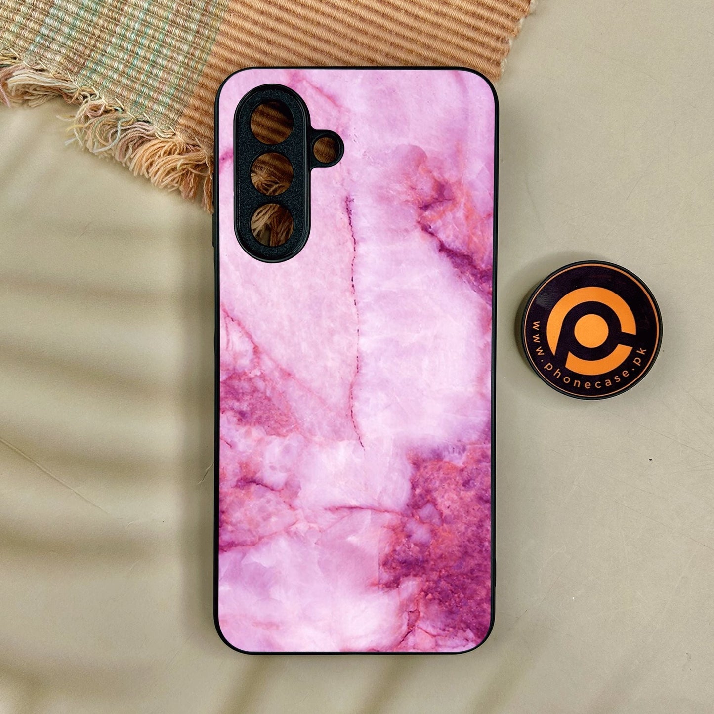 Samsung Galaxy A17 - Pink Design 5 - Premium Metal Printed Soft Bumper Shock Proof Case