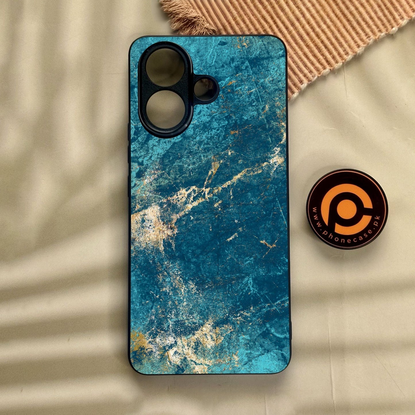 Vivo V60 Lite - Blue 2.0 Design 9 - Premium Metal Printed Soft Bumper Shock Proof Case