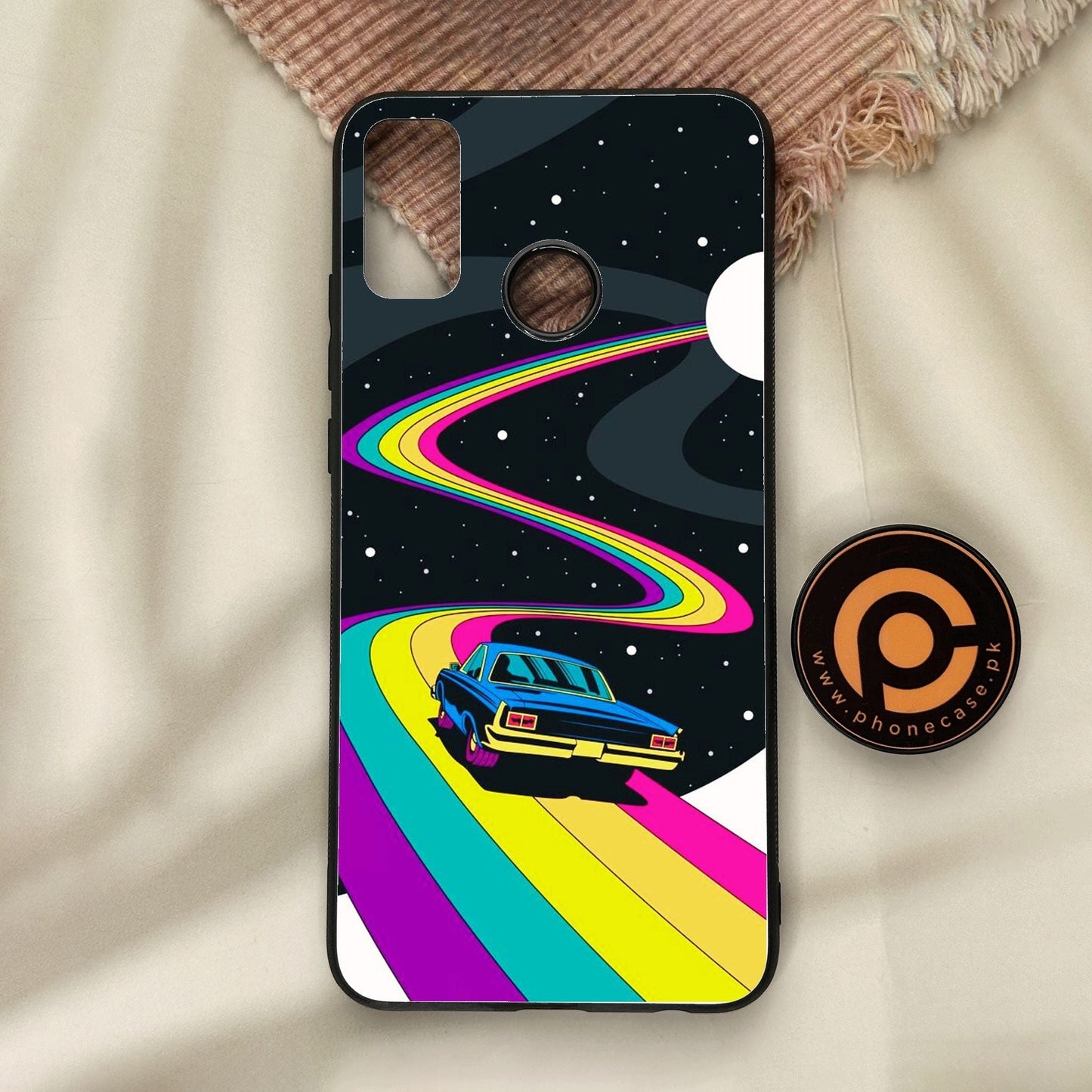 Honor 9X Lite - Drive To The Moon - Premium Metal Printed Soft Bumper Shock Proof Case