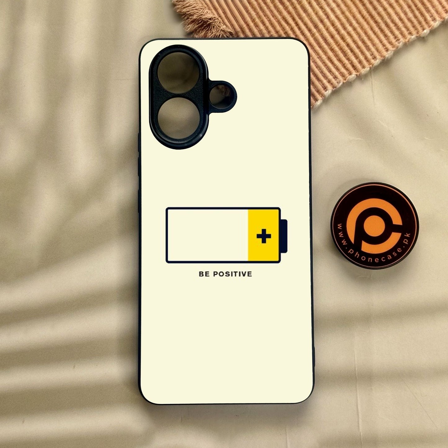 Vivo V60 Lite - Be Positive Design - Premium Metal Printed Soft Bumper Shock Proof Case