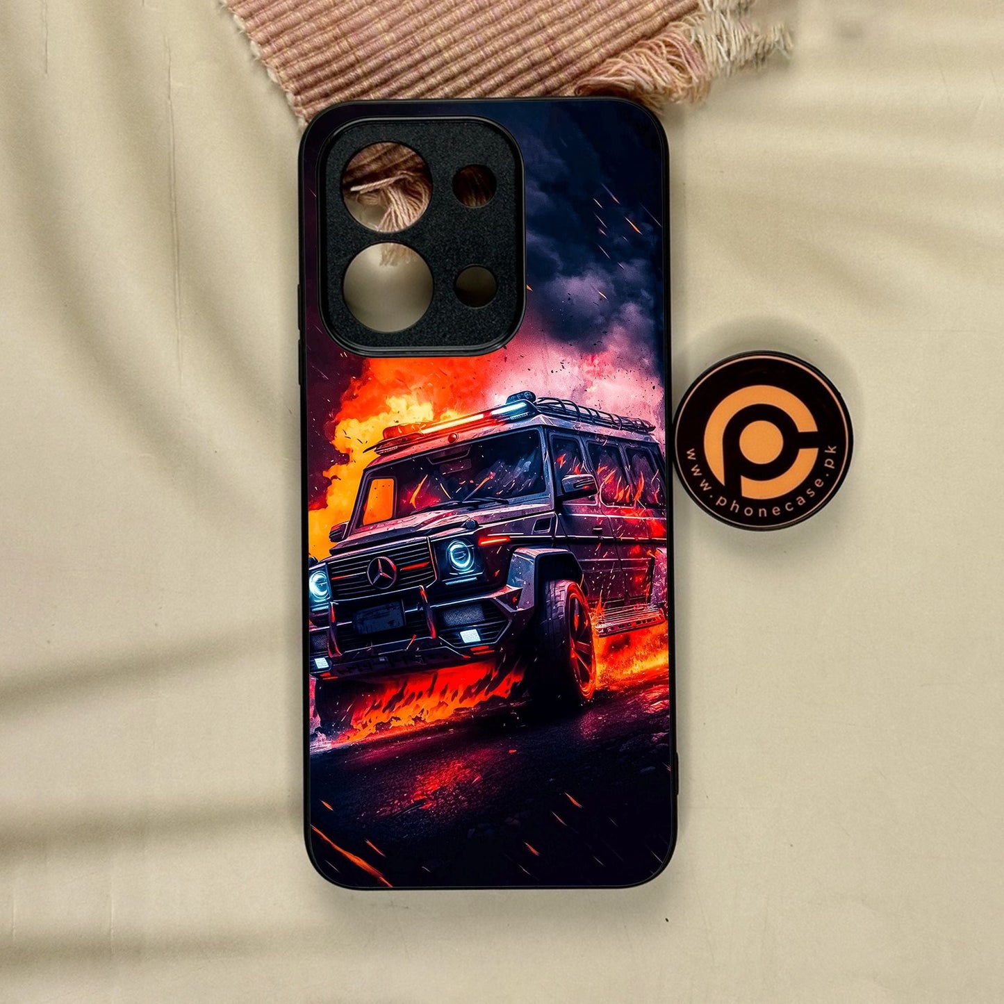 Xiaomi Redmi 15C - Racing Design 2 - Premium Metal Printed Soft Bumper Shock Proof Case