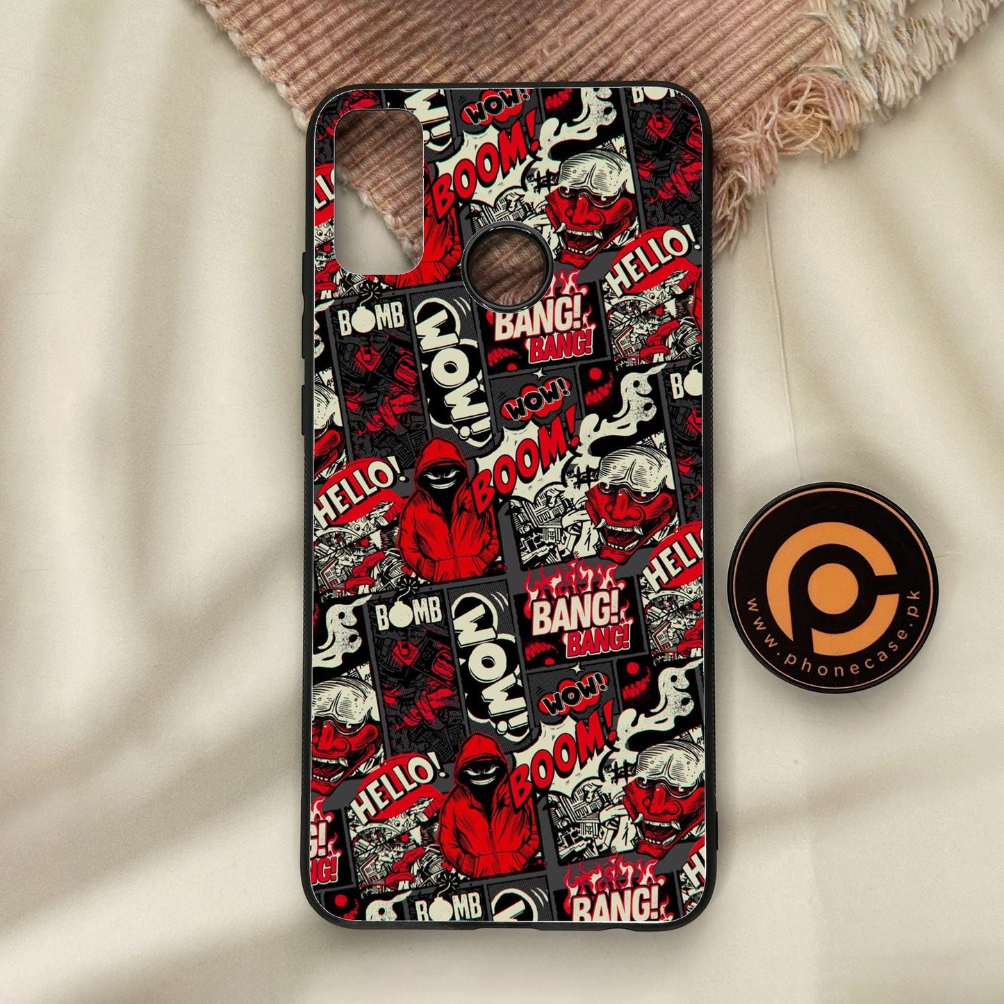 Honor 9X Lite - Boom Red - Premium Metal Printed Soft Bumper Shock Proof Case