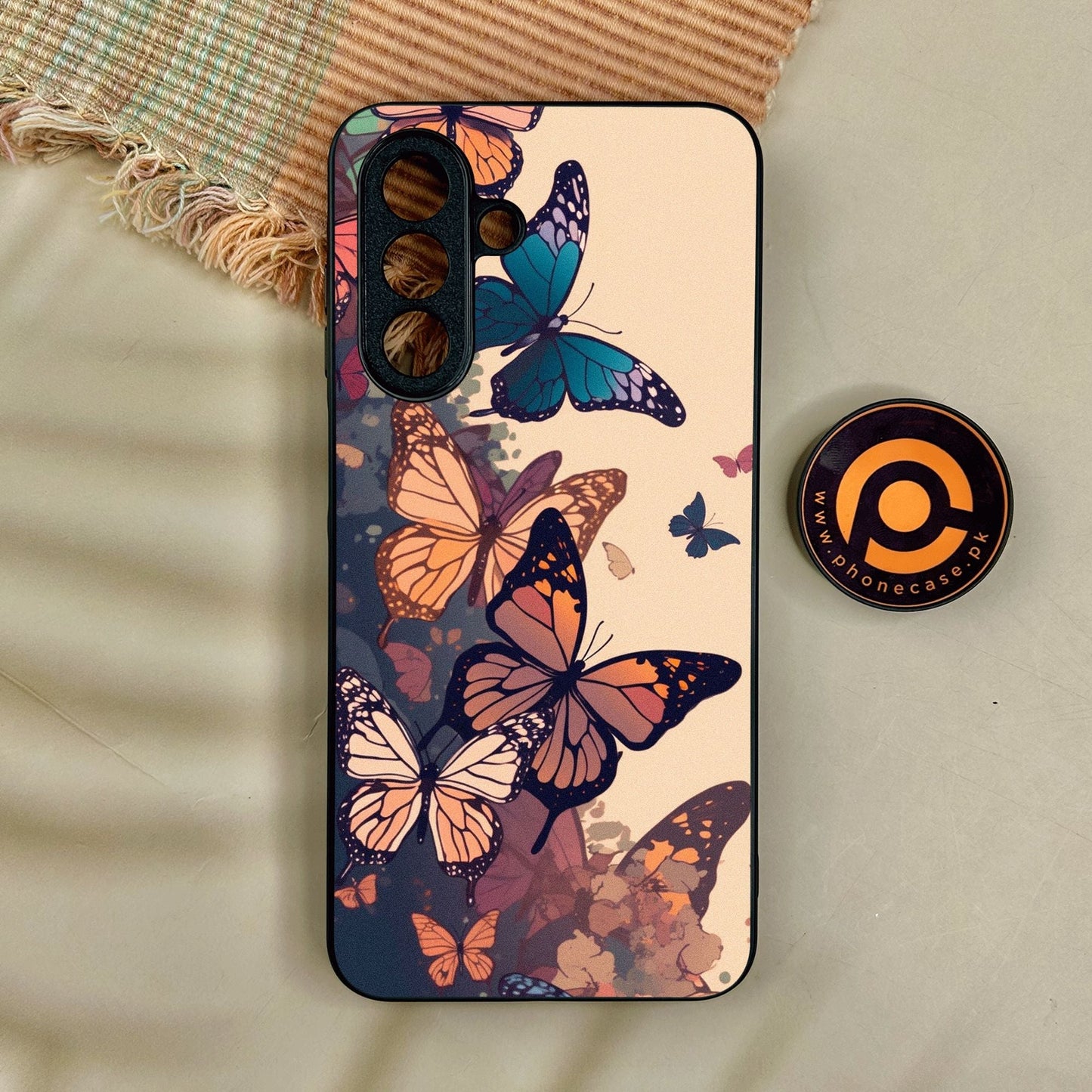 Samsung Galaxy A17 - Butterflies Design 6 - Premium Metal Printed Soft Bumper Shock Proof Case