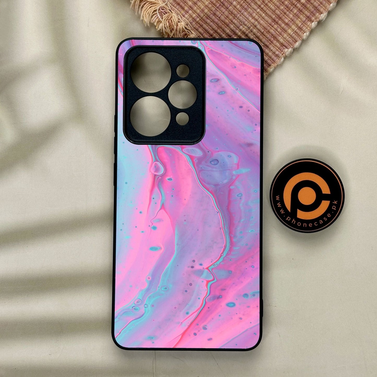 Realme 15 Pro - Pink Marble 2.0 Design 1 - Premium Metal Printed Soft Bumper Shock Proof Case