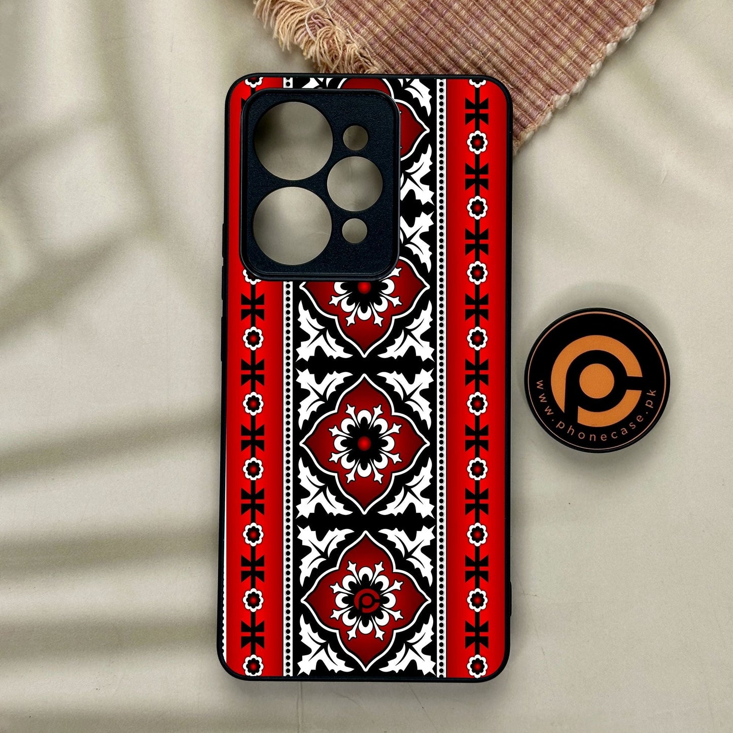 Realme 15 Pro - Ajrak Design 1 - Premium Metal Printed Soft Bumper Shock Proof Case