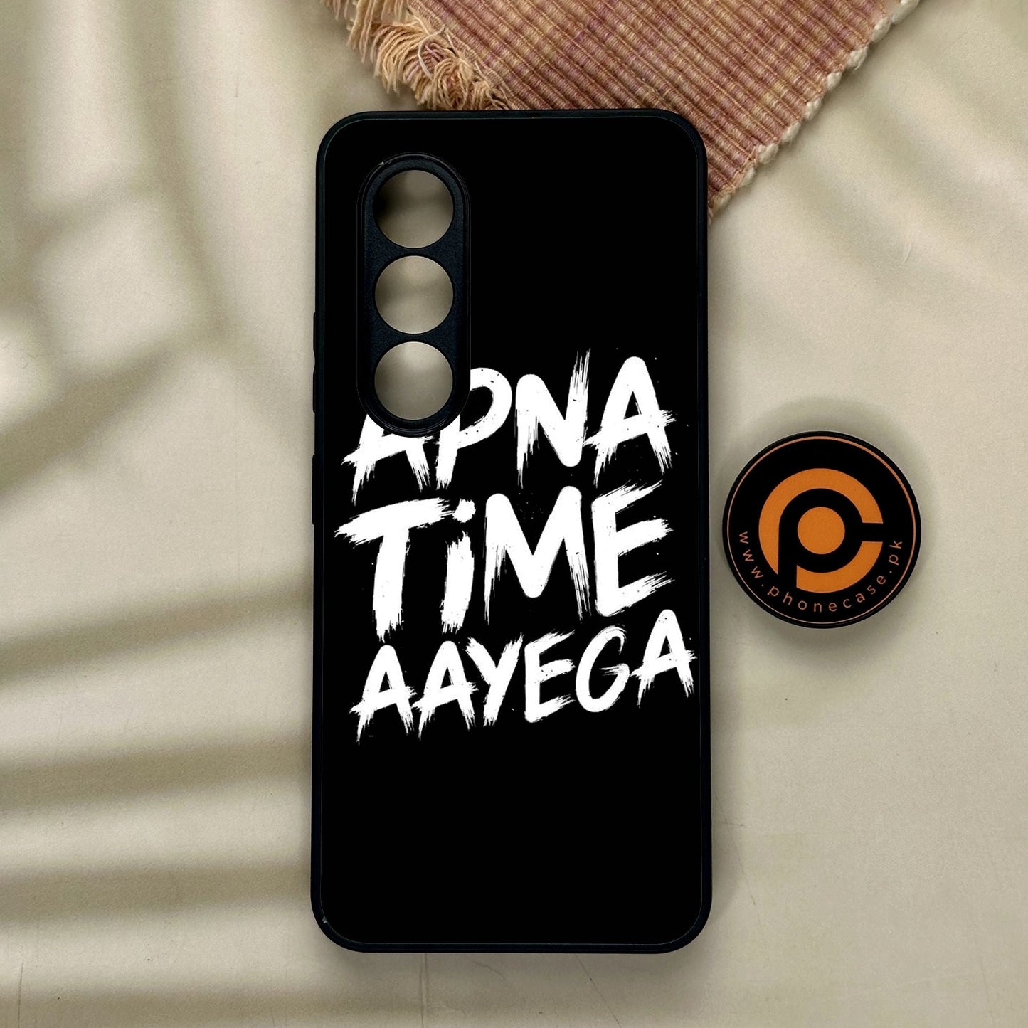 Itel S25 - Apna Time Ayega - Premium Metal Printed Soft Bumper Shock Proof Case