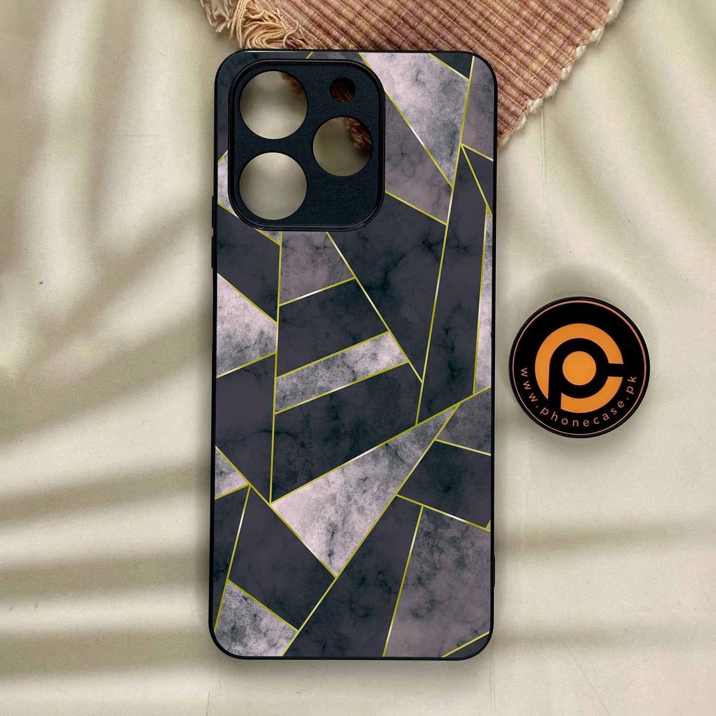 Realme Note 70 - Geometric Design 2 - Premium Metal Printed Soft Bumper Shock Proof Case