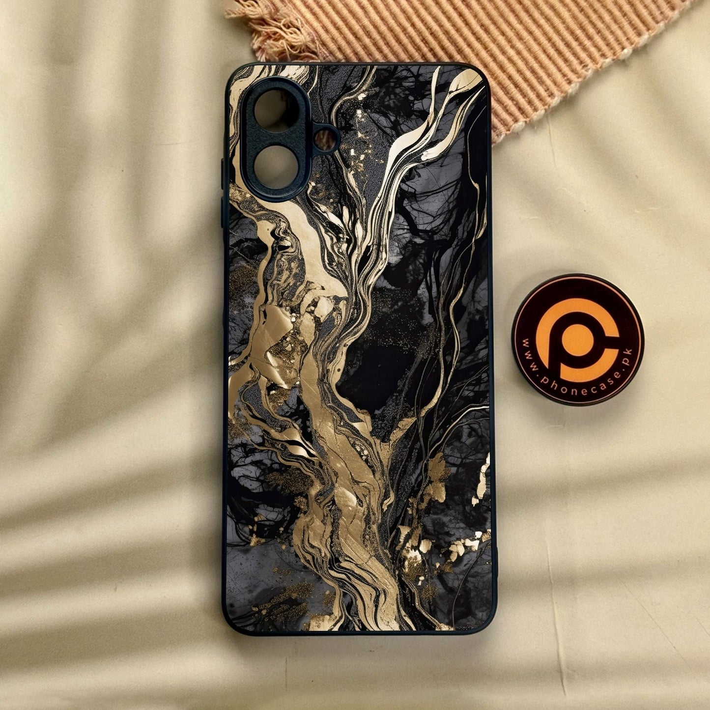 Samsung Galaxy A07 - Liquid Marble Design 9 - Premium Metal Printed Soft Bumper Shock Proof Case