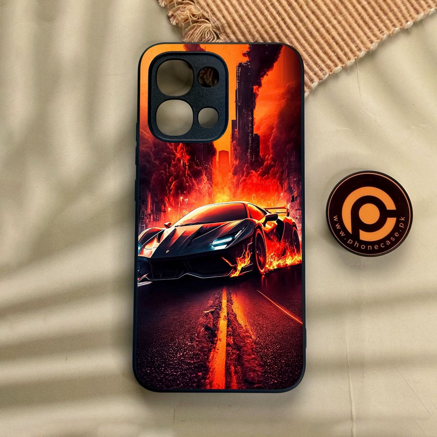 Oppo A6 Pro - Racing Design 1 - Premium Metal Printed Soft Bumper Shock Proof Case