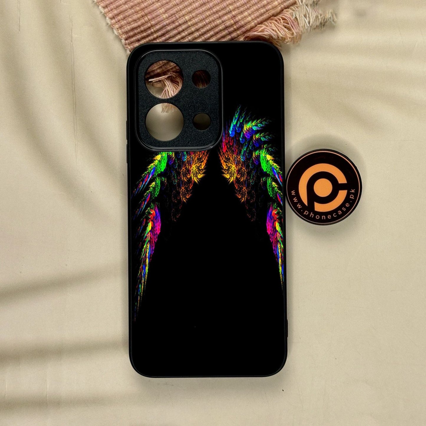 Xiaomi Redmi 15C - Angel Wings Design 10 - Premium Metal Printed Soft Bumper Shock Proof Case
