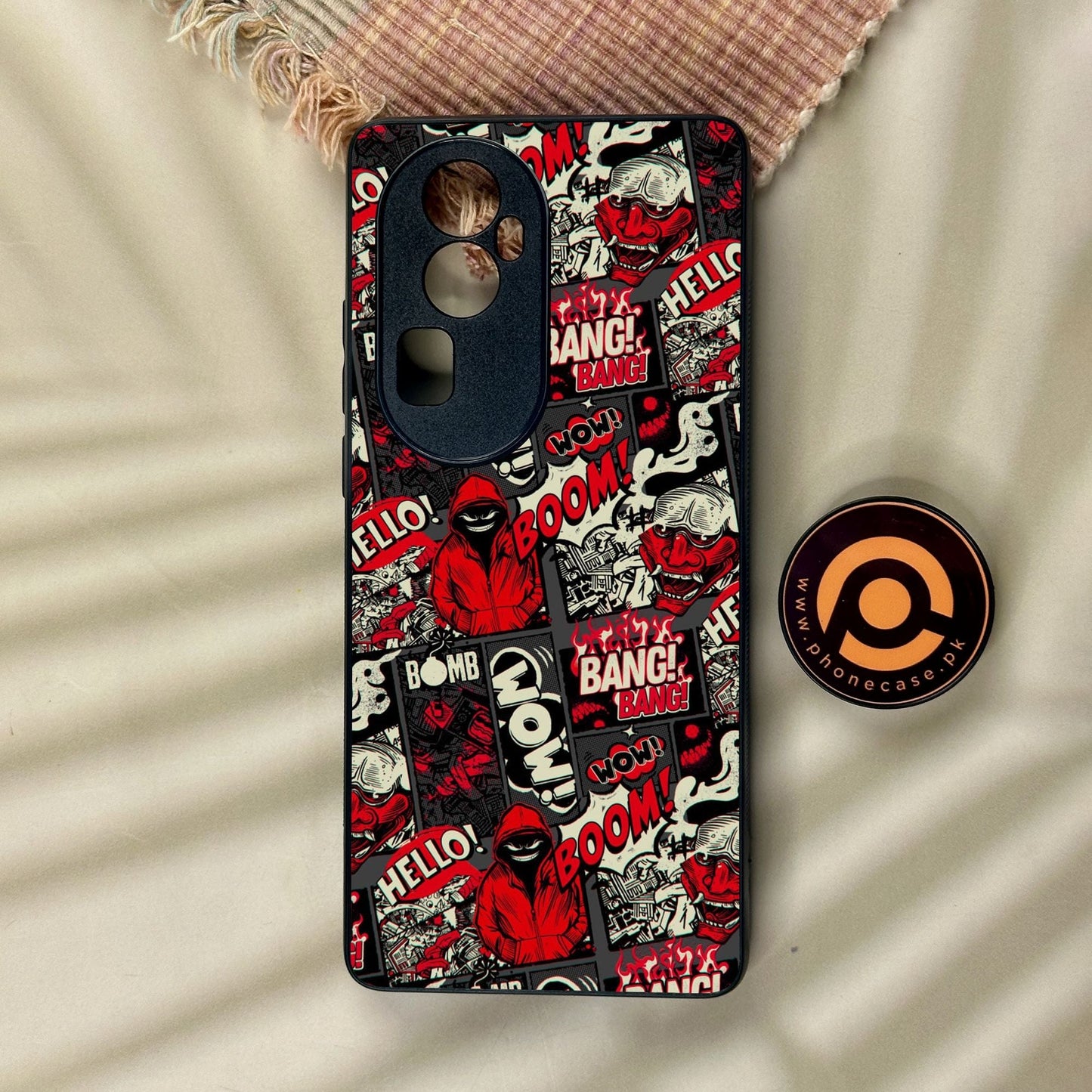 Oppo Reno 10 Pro Plus - Boom Red - Premium Metal Printed Soft Bumper Shock Proof Case