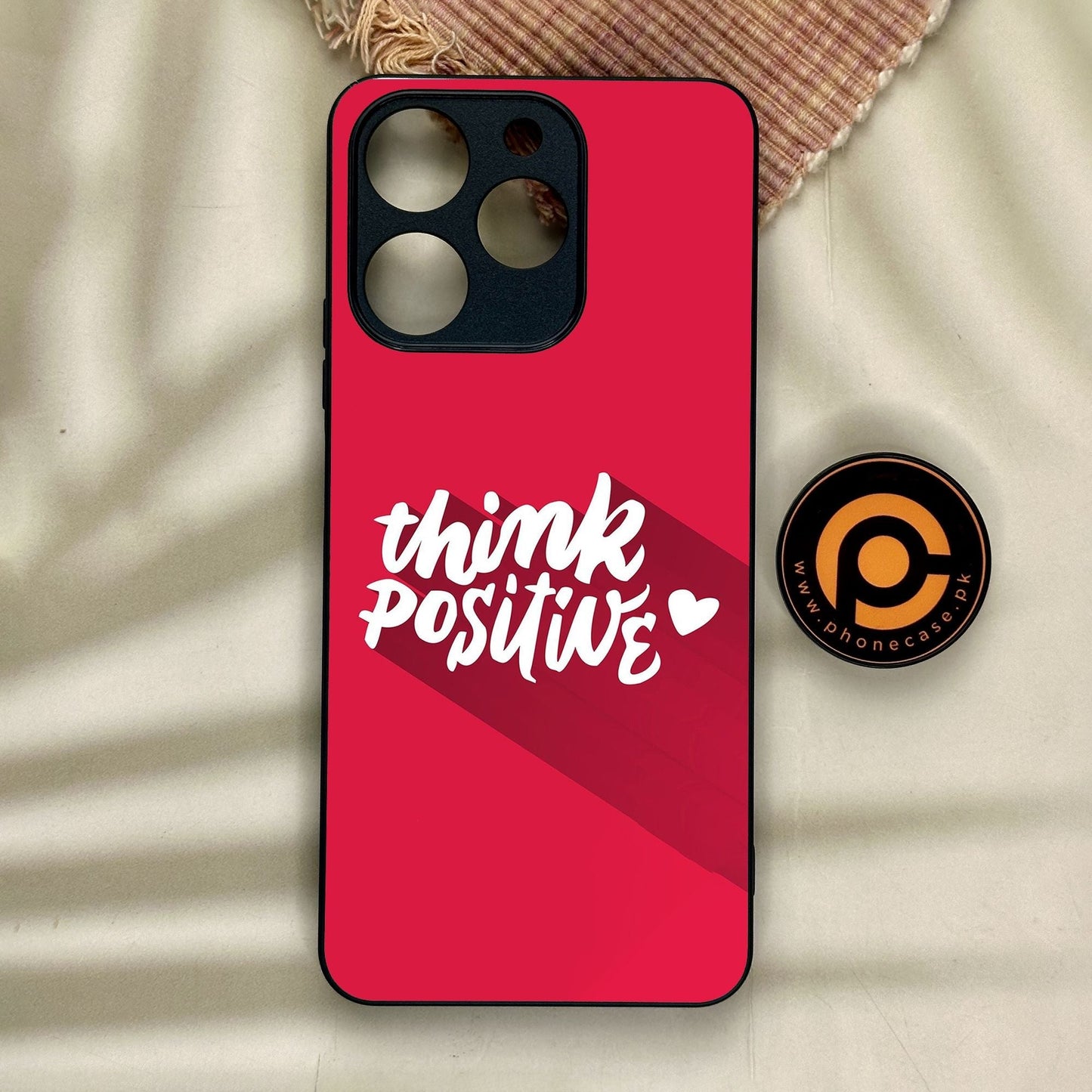 Realme Note 70 - Think Positive Design - Premium Metal Printed Soft Bumper Shock Proof Case