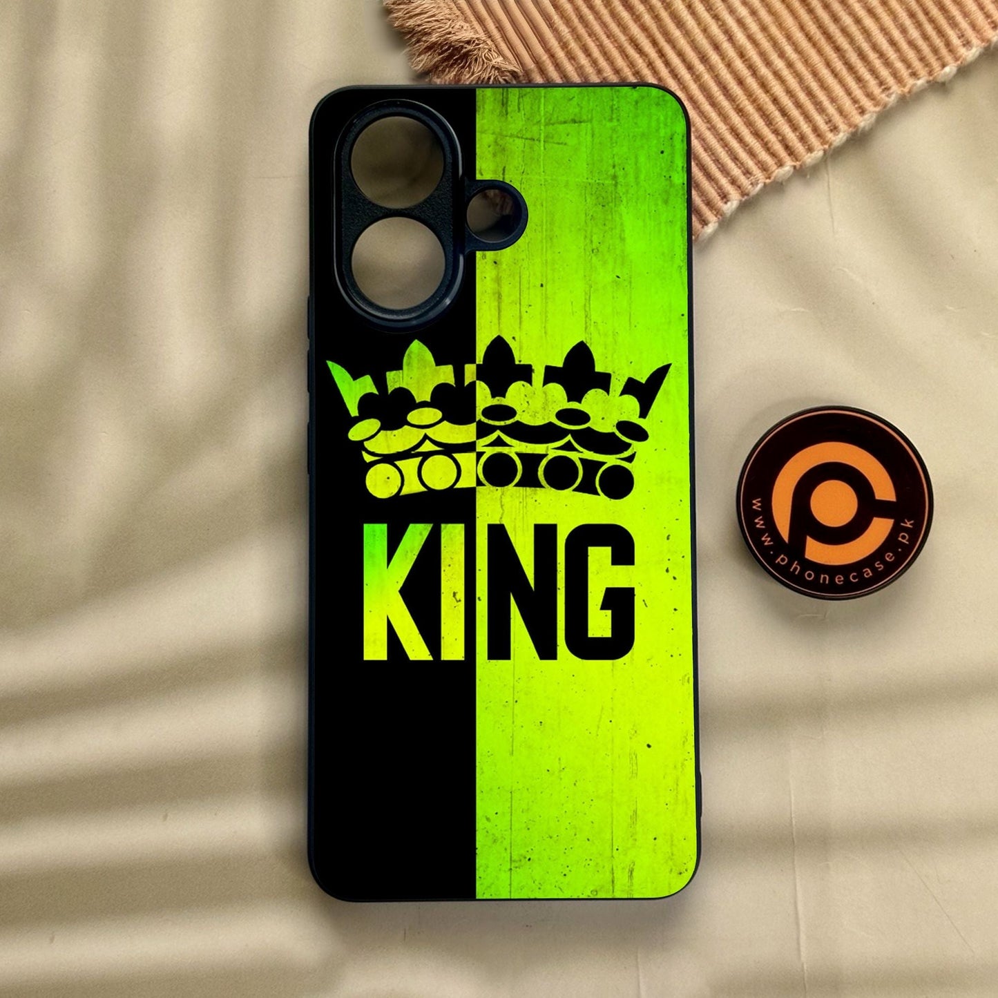 Vivo V60 Lite - King Design 3 - Premium Metal Printed Soft Bumper Shock Proof Case