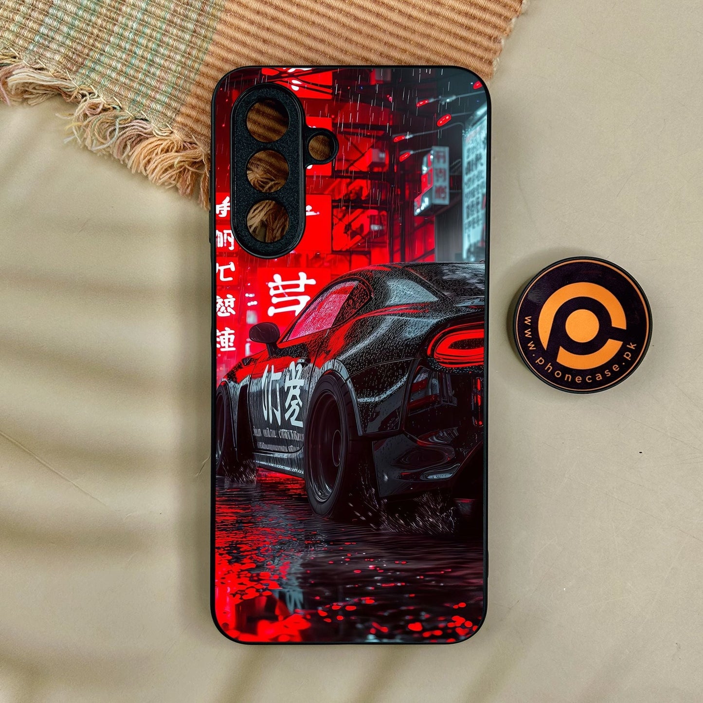 Samsung Galaxy A17 - Tokyo Dark Night Racing Car - Premium Metal Printed Soft Bumper Shock Proof Case