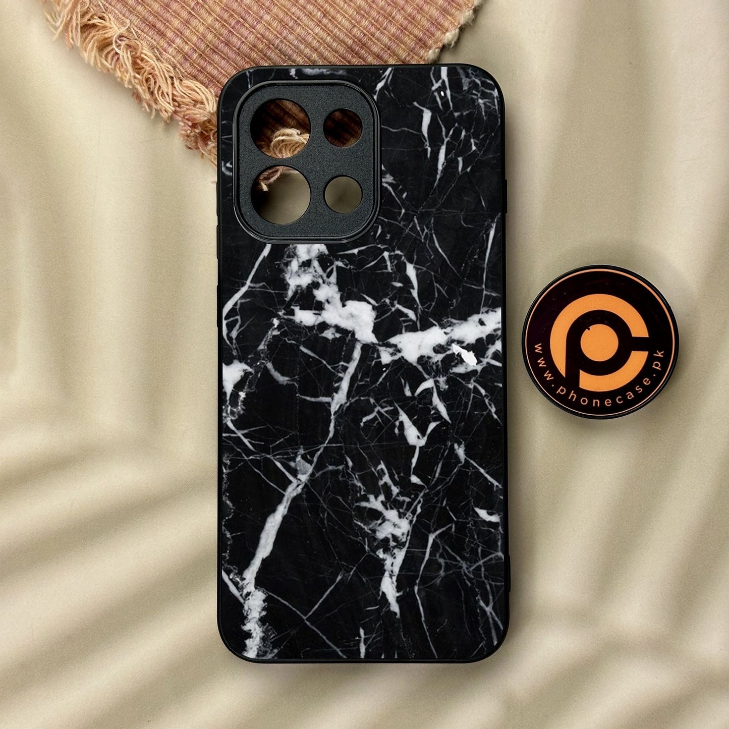OnePlus 13T - Black Marble Design 6 - Premium Metal Printed Soft Bumper Shock Proof Case