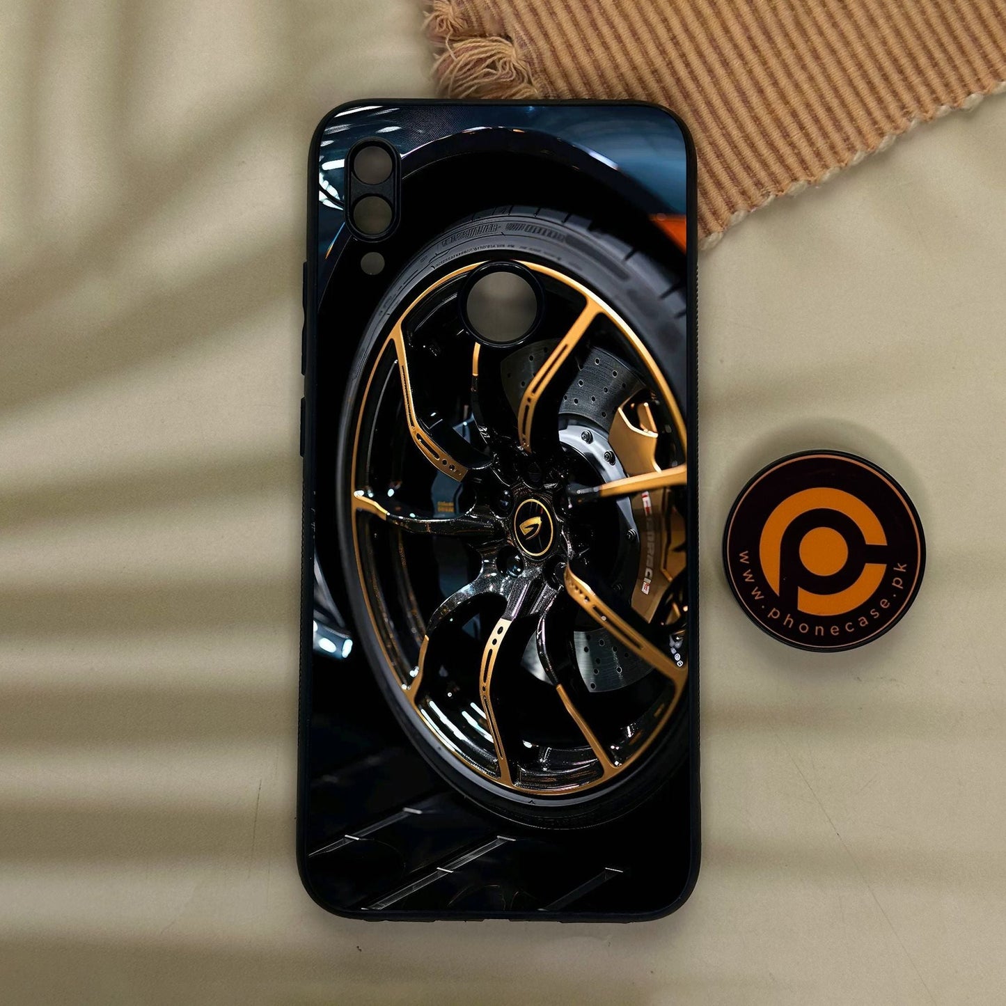 Redmi Note 7 - Racing Car Red Blade Rim - Premium Metal Printed Soft Bumper Shock Proof Case