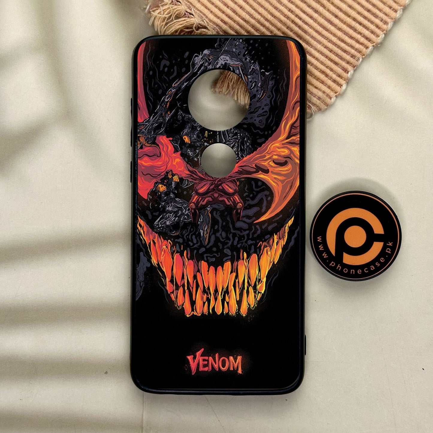 Motorola Moto G7 - Venom Case - Premium Metal Printed Soft Bumper Shock Proof Case