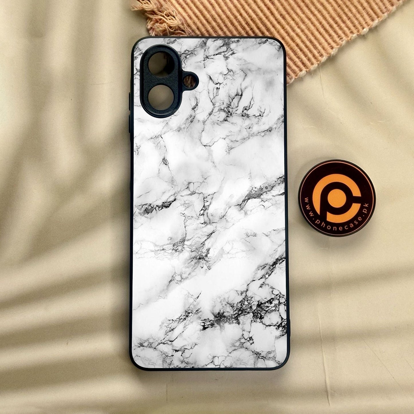 Samsung Galaxy A07 - White Design 7 - Premium Metal Printed Soft Bumper Shock Proof Case