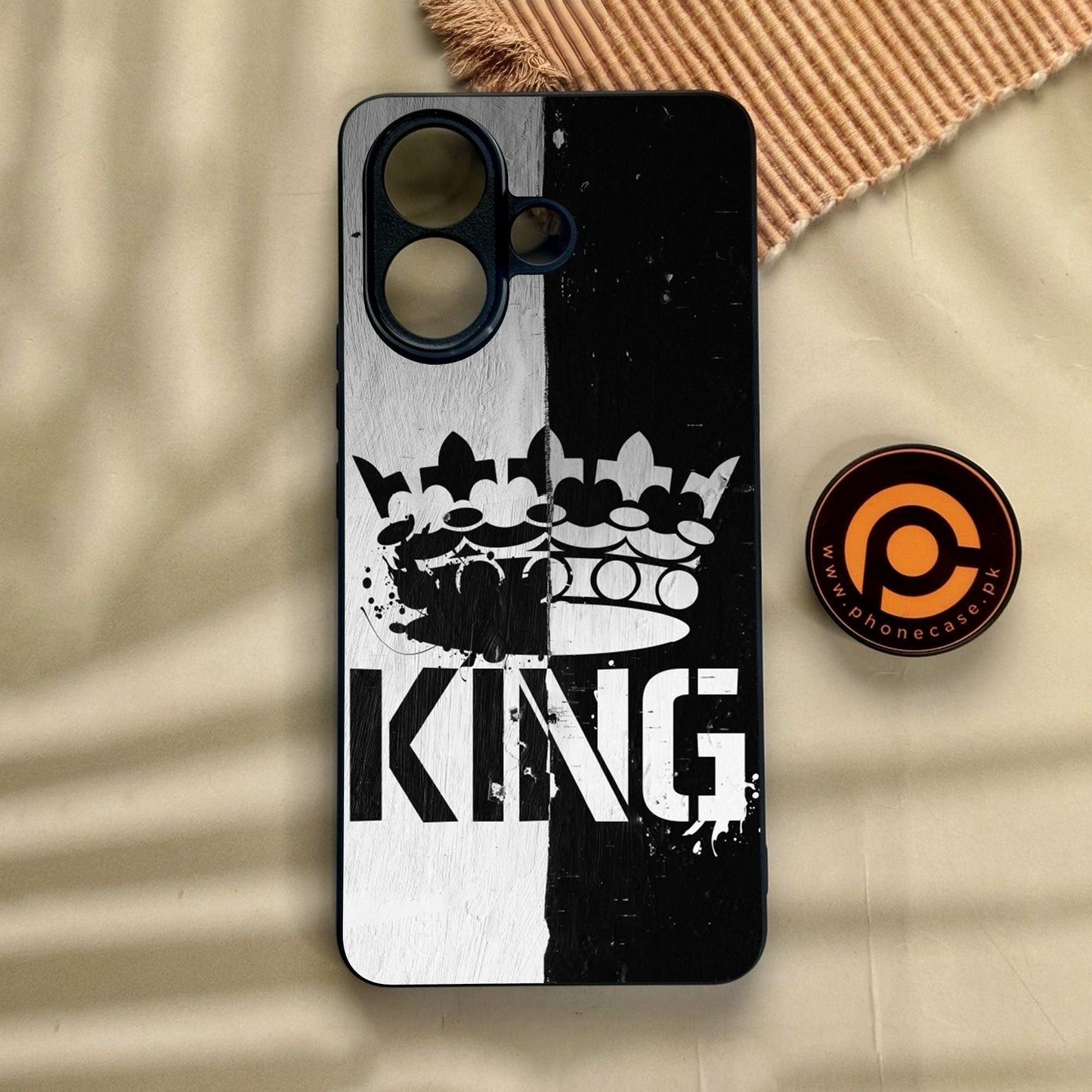 Vivo V60 Lite - King Design 7 - Premium Metal Printed Soft Bumper Shock Proof Case