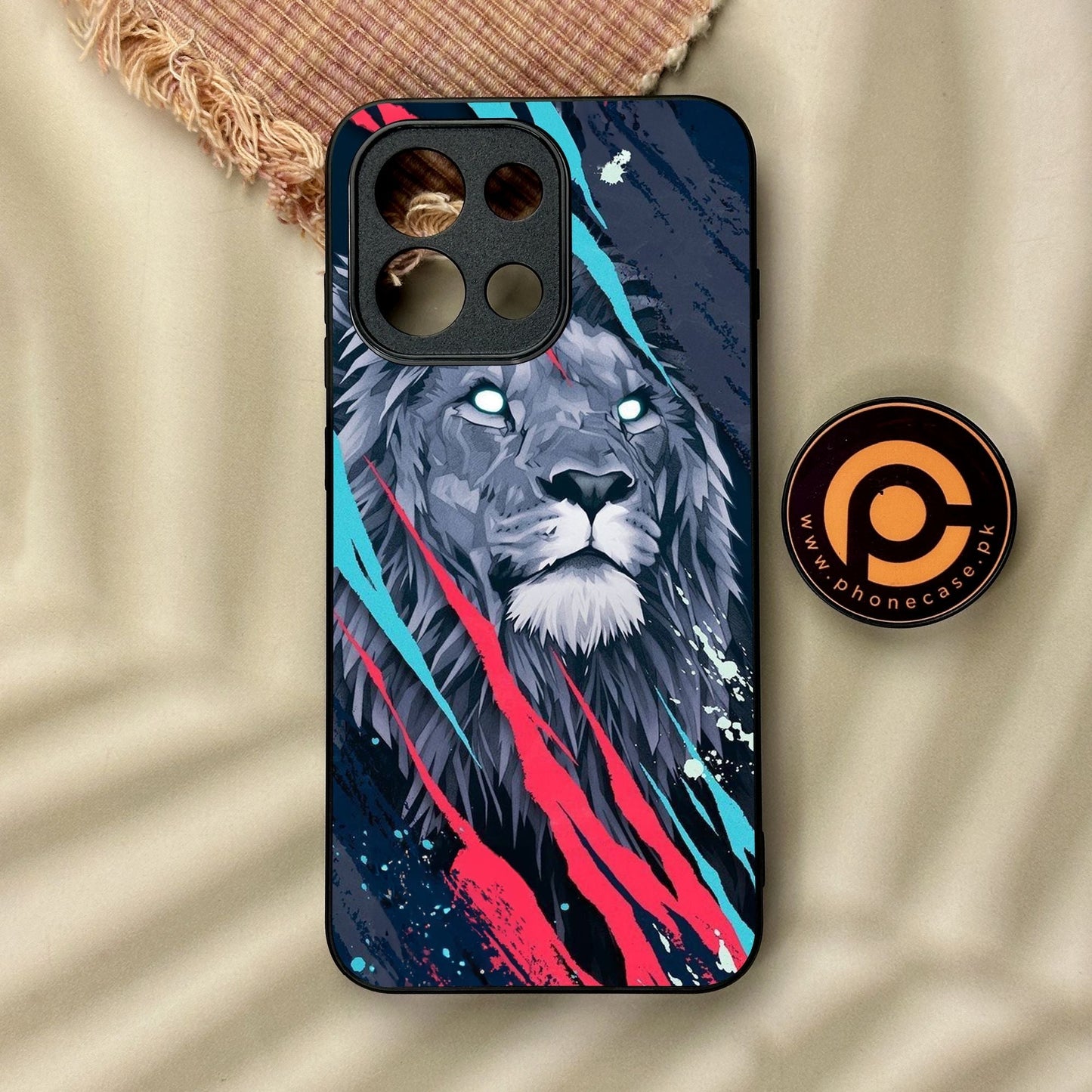 OnePlus 13s - Abstract Animated Lion - Premium Metal Printed Soft Bumper Shock Proof Case