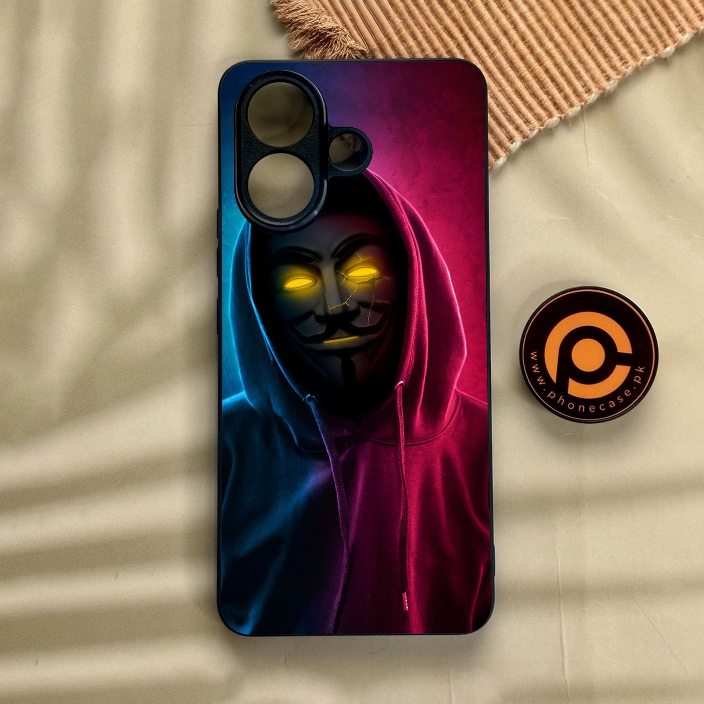 Vivo V60 Lite - Anonymous 2.0 Design 2 - Premium Metal Printed Soft Bumper Shock Proof Case